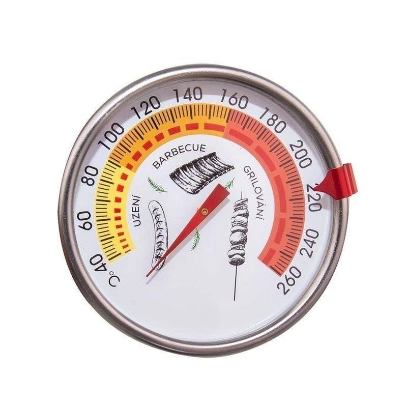 Smoke oven thermometer for door mounting, 40°C-260°C temperature range