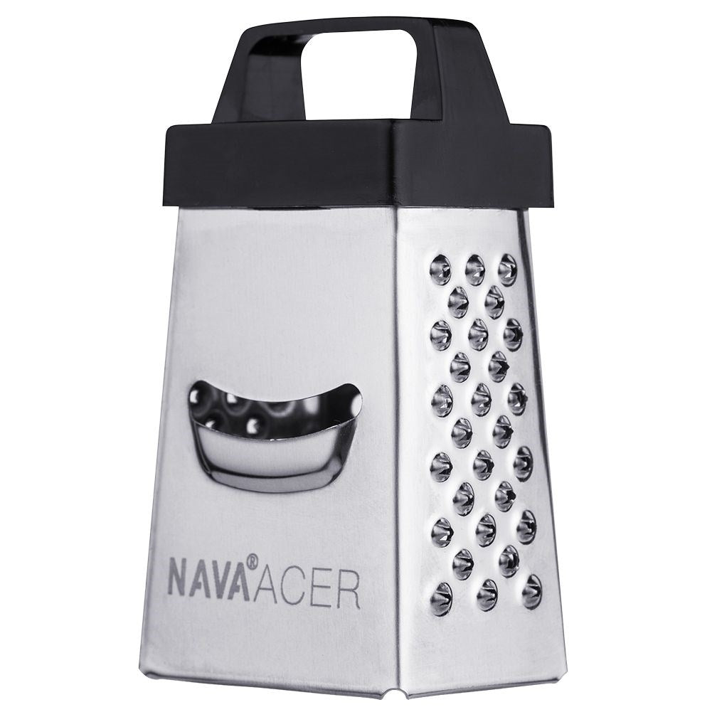 Smooth grater in stainless steel with 4 blades for garlic and spices