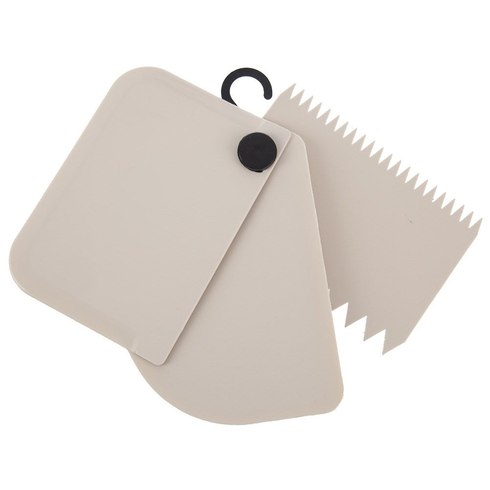 Smooth serrated confectionery spatula 3 pcs.