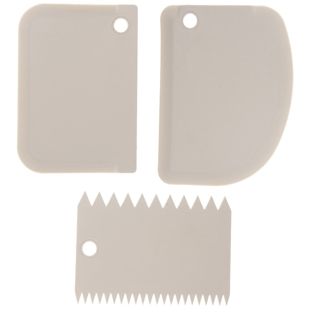 Smooth serrated confectionery spatula 3 pcs.