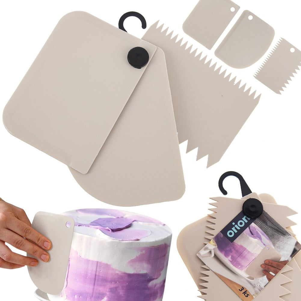 Smooth serrated confectionery spatula 3 pcs.