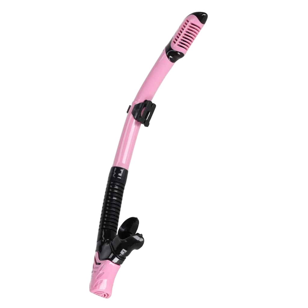 Snorkeling Set, Panoramic Mask and Dry Snorkel, Pink-Black