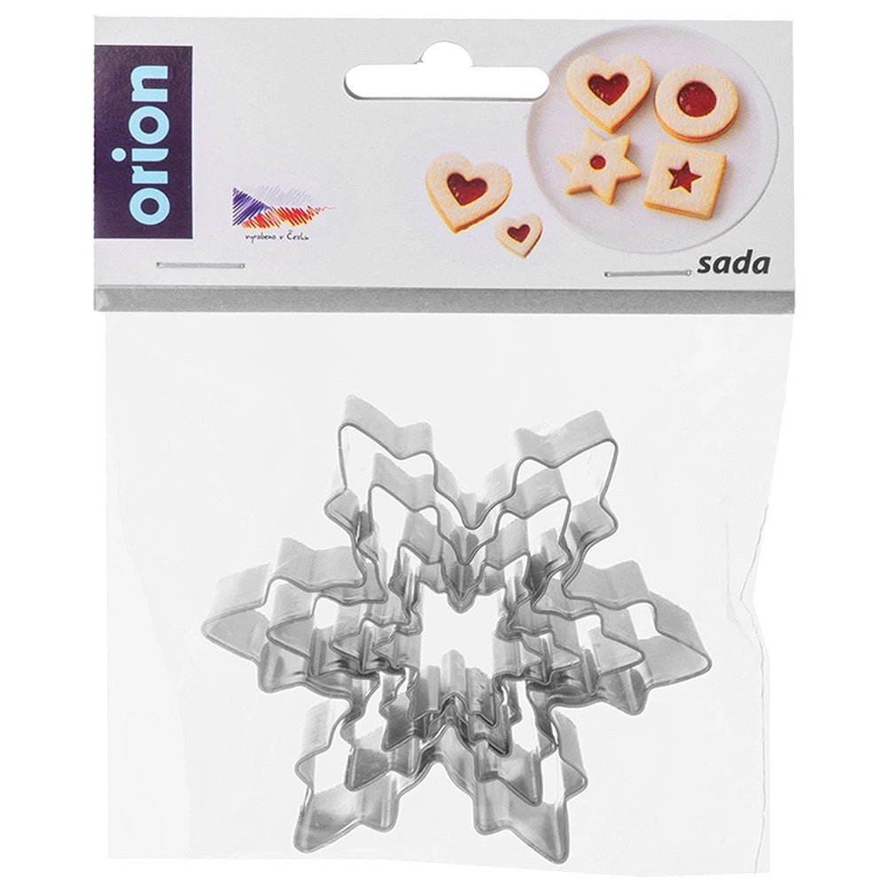 Snowflake Cookie Cutters Set, Stainless Steel, 4 Sizes