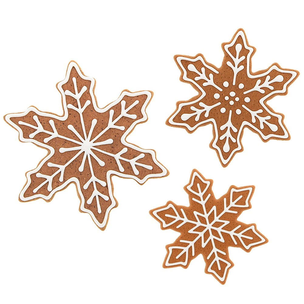 Snowflake Cookie Cutters Set, Stainless Steel, 4 Sizes