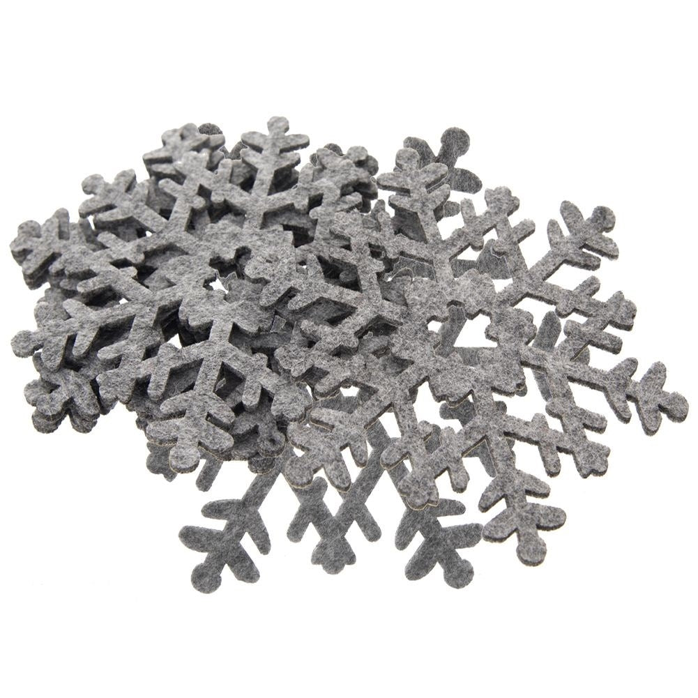 Snowflake-shaped mats for all vessels - gray felt set