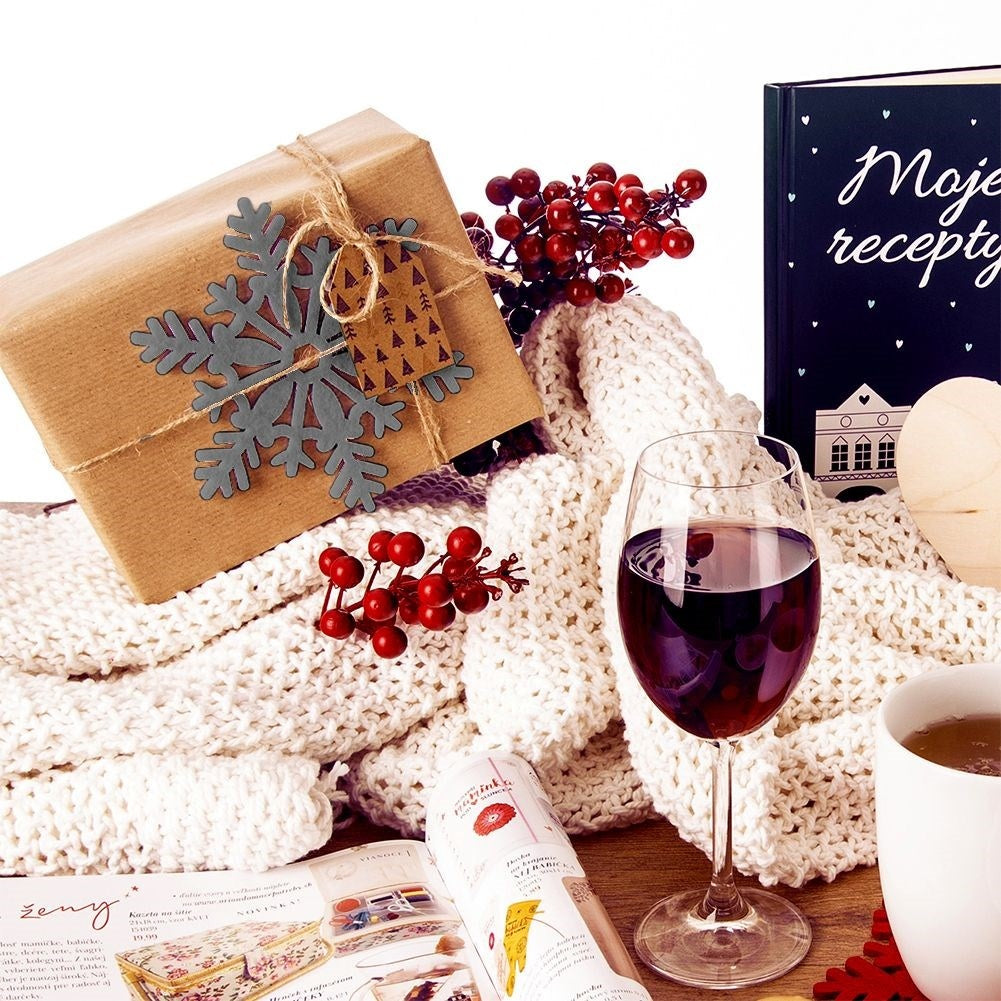 Snowflake-shaped mats for all vessels - gray felt set