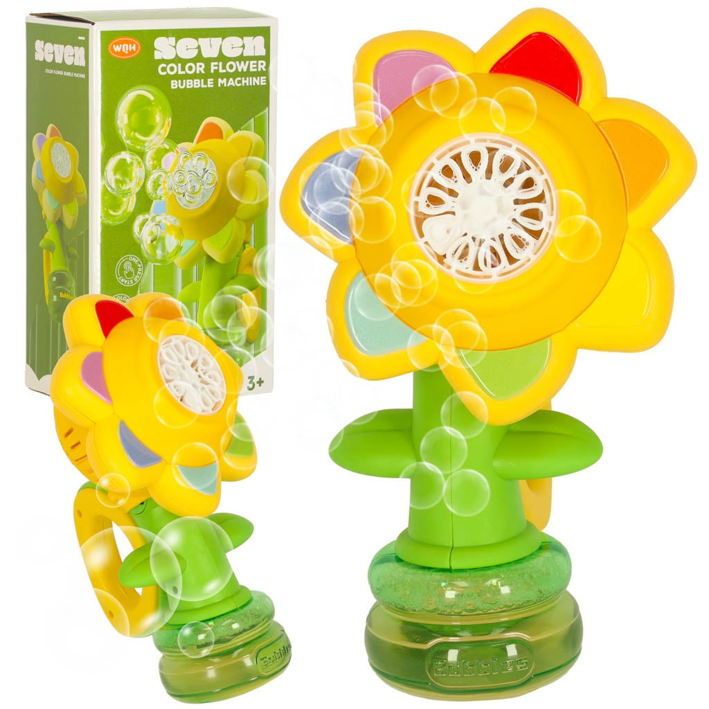 Soap bubble machine flower dancing lights