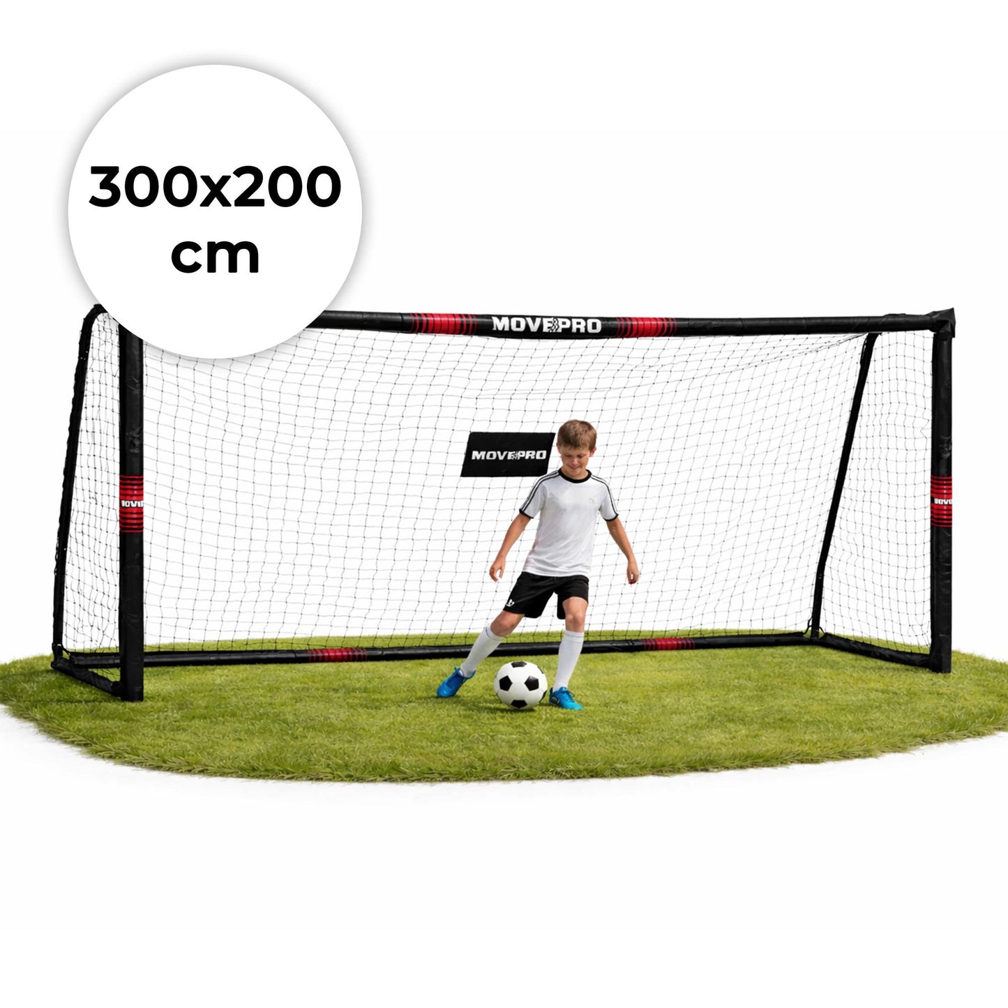 Soccer Goal with Net, 300x200 cm, Steel Frame