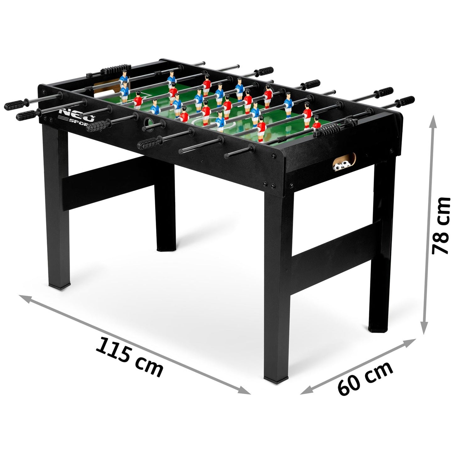 Soccer game table Neosport 118x61x79 cm NS-805 Black