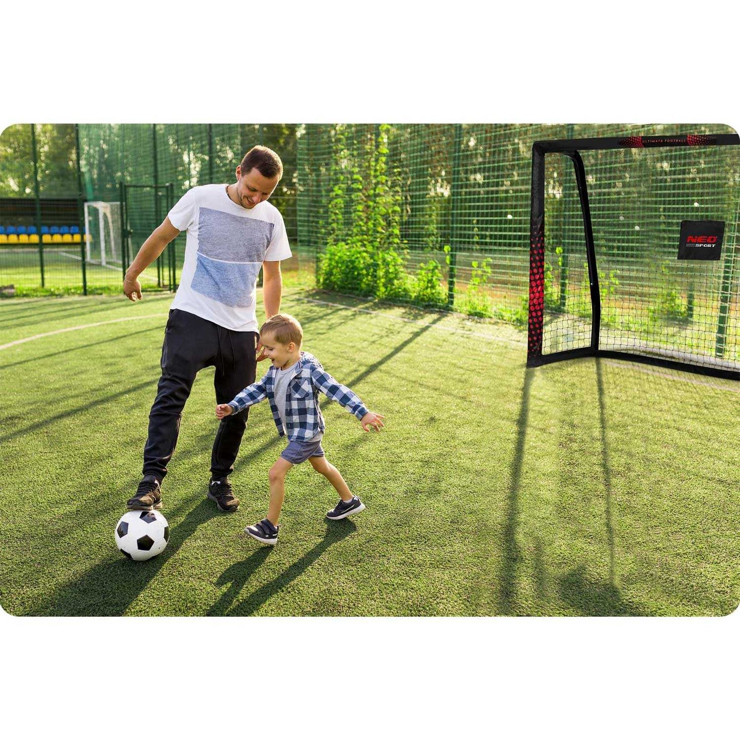 Soccer goal 180 x 120 x 60 cm, Black/Red, Model NS-463