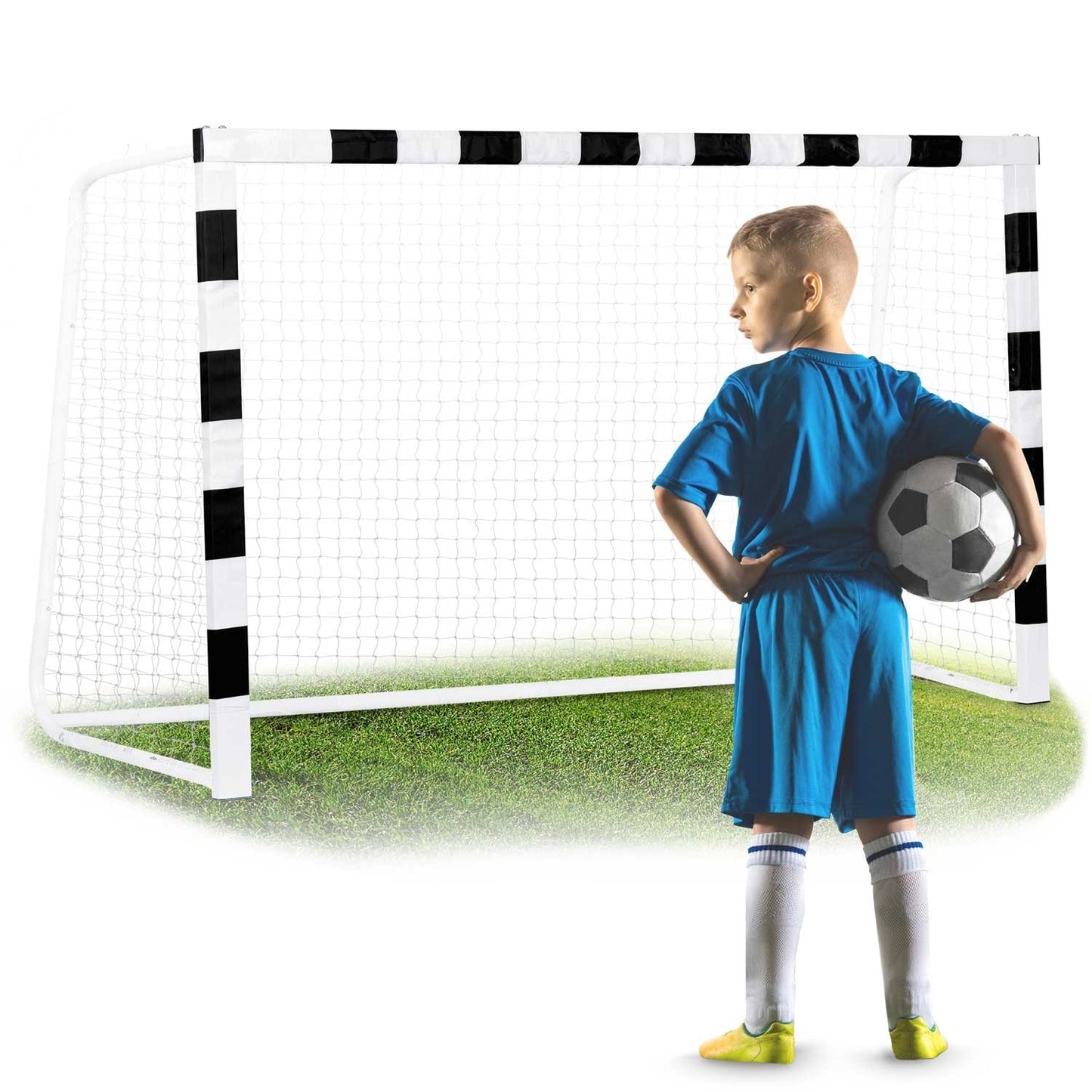Soccer goal 180 x 120 x 60 cm, Black/White, Model NS-464