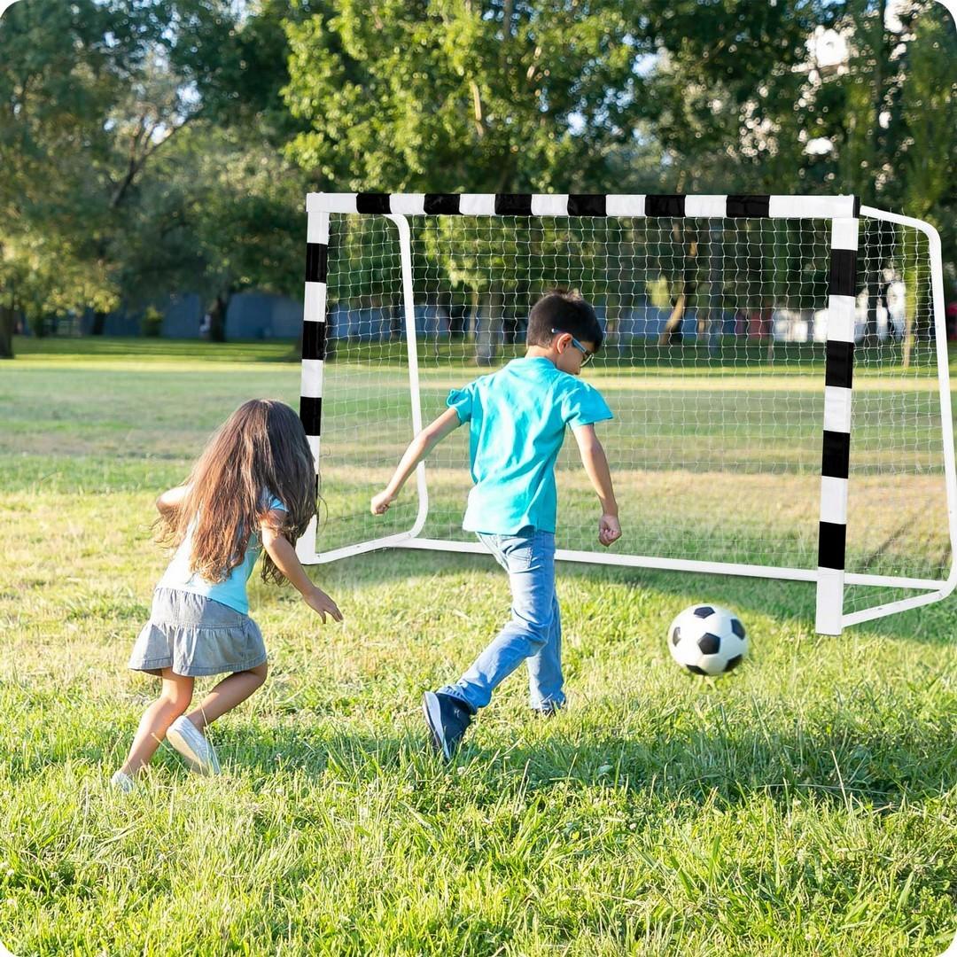 Soccer goal 180 x 120 x 60 cm, Black/White, Model NS-464