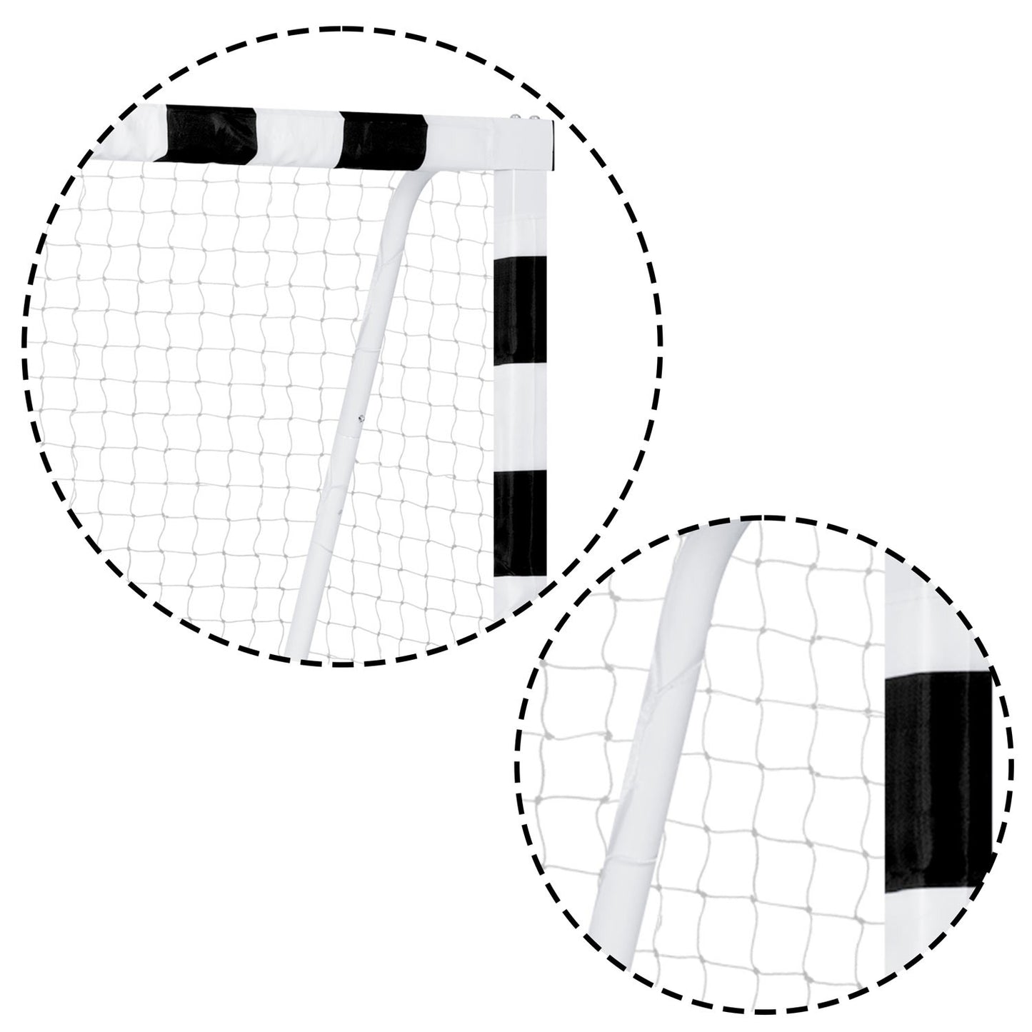 Soccer goal 180 x 120 x 60 cm, Black/White, Model NS-464