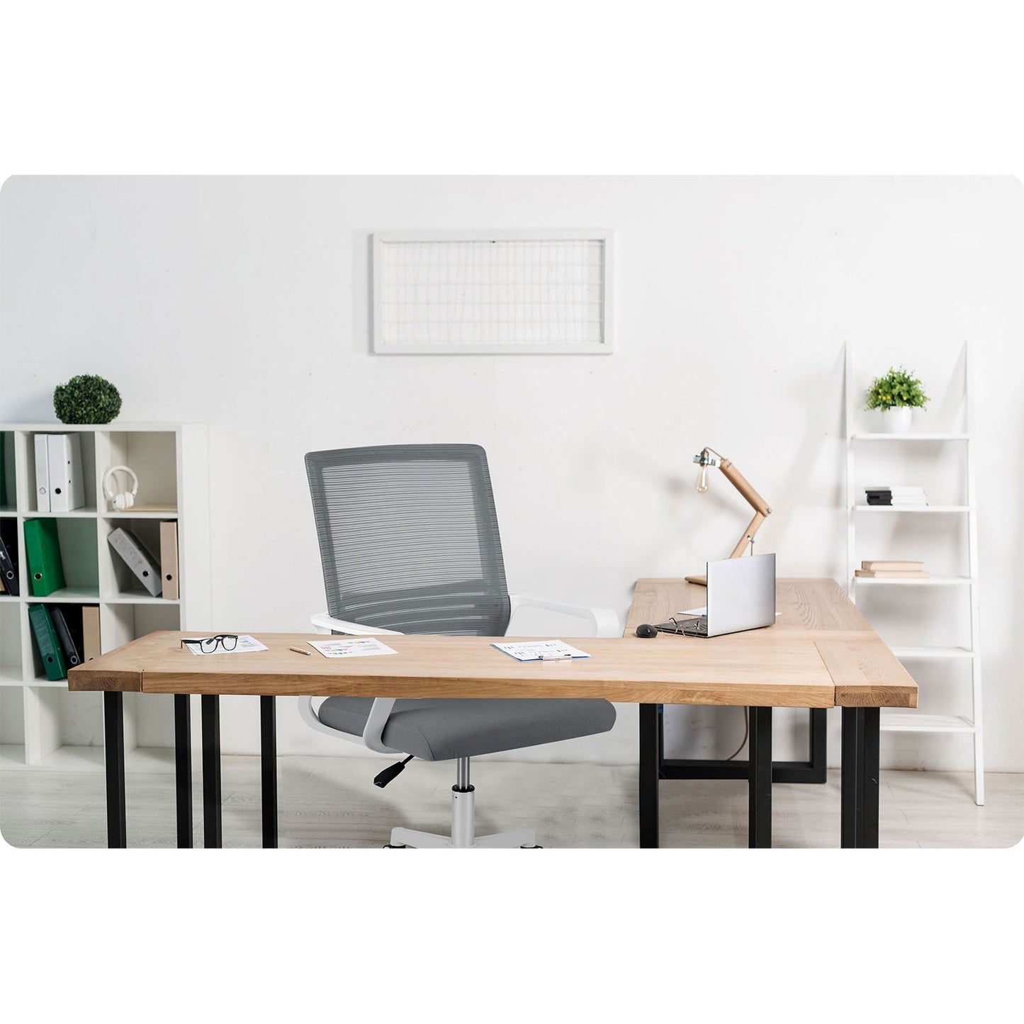 Sofatel Corta micro-mesh office chair, dark gray