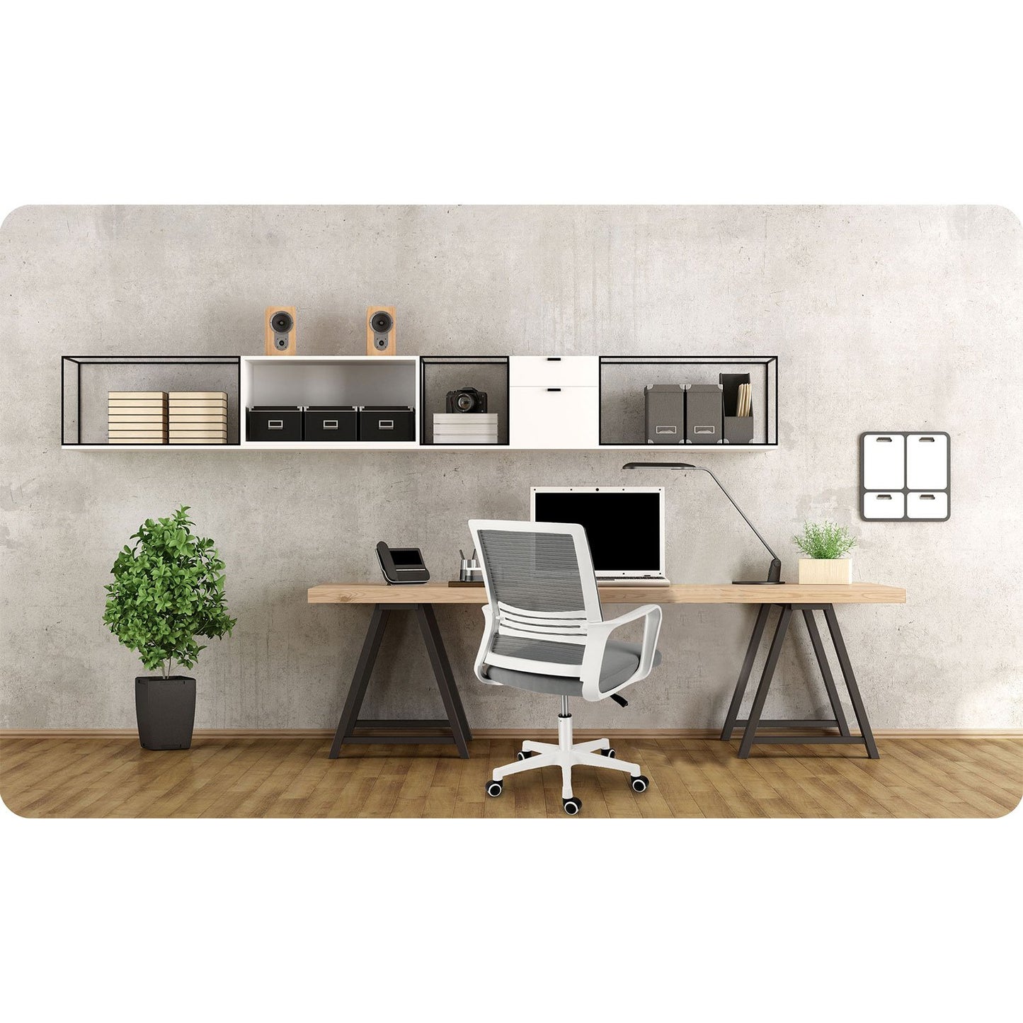 Sofatel Corta micro-mesh office chair, dark gray