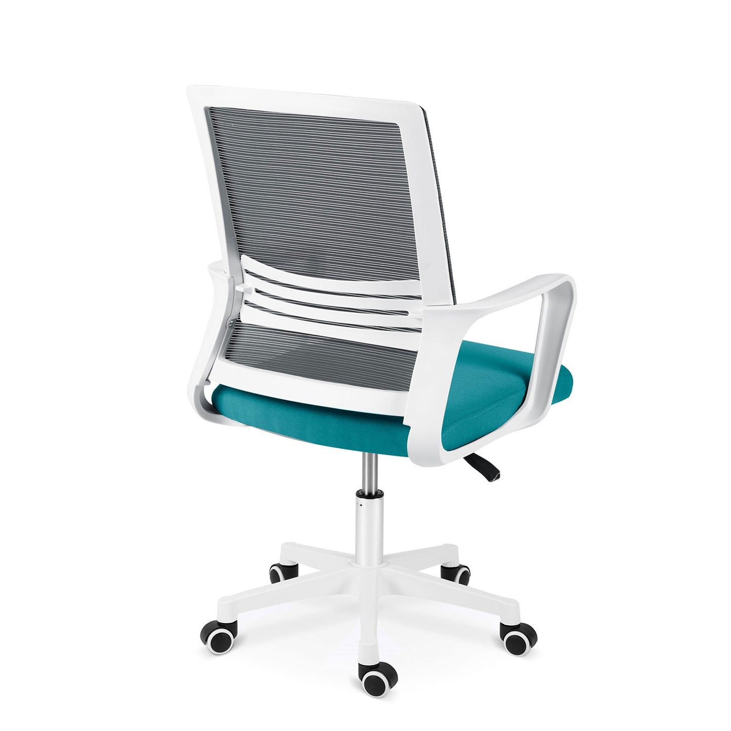 Sofatel Corta micromesh office chair, gray and turquoise