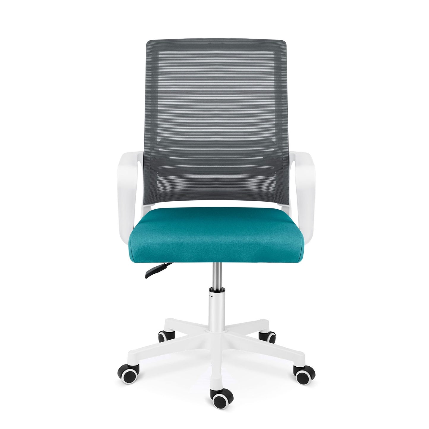 Sofatel Corta micromesh office chair, gray and turquoise