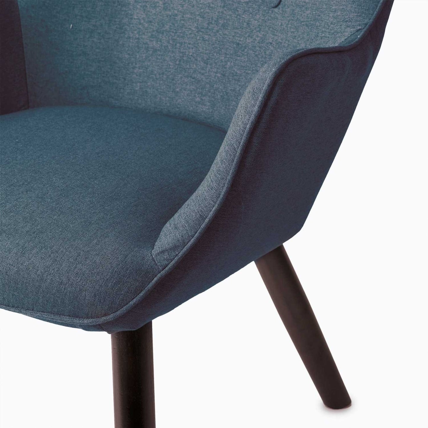 Sofatel Norse blue armchair with footstool