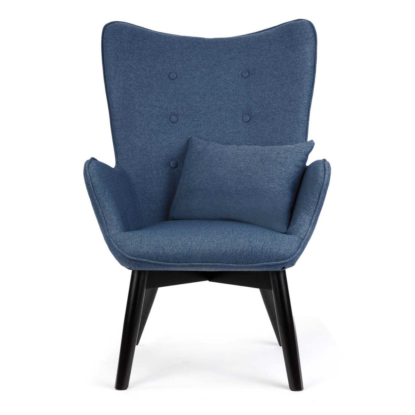 Sofatel Norse blue armchair with footstool