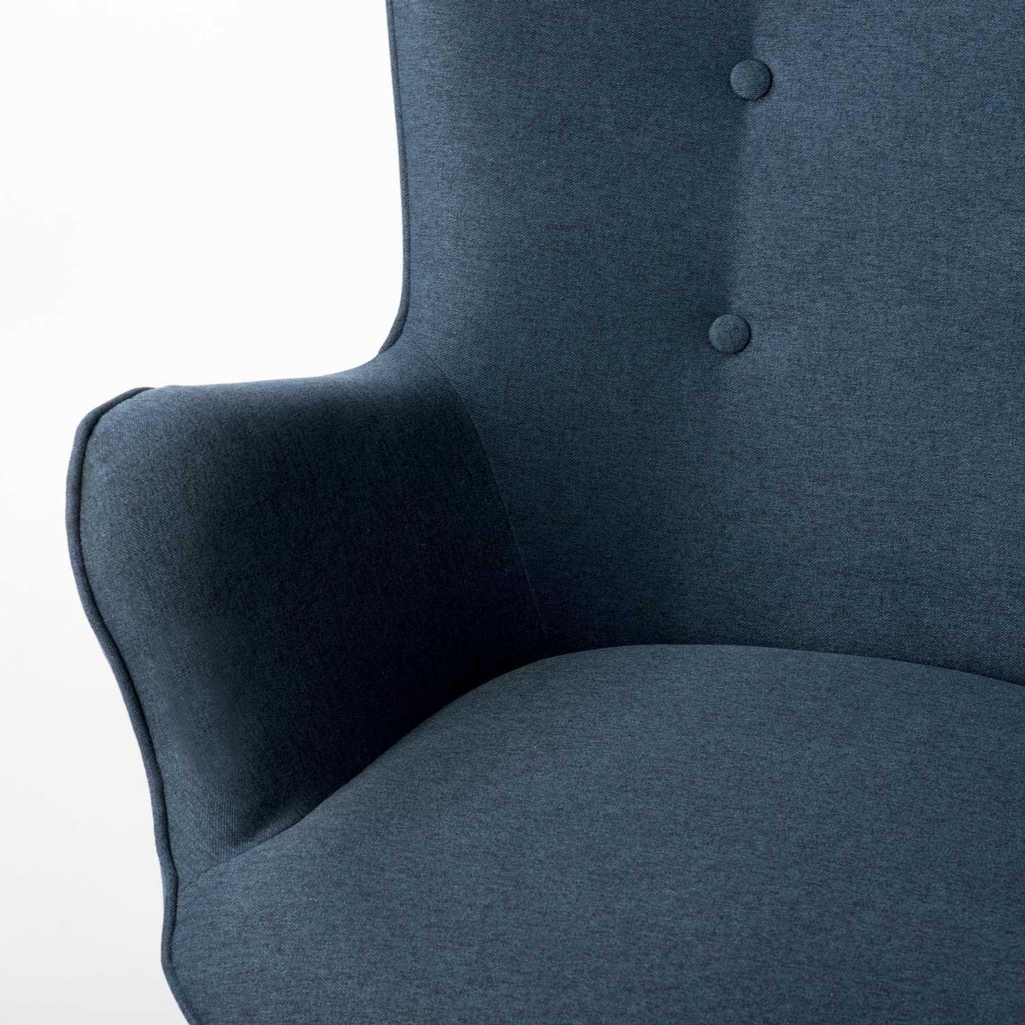 Sofatel Norse blue armchair with footstool