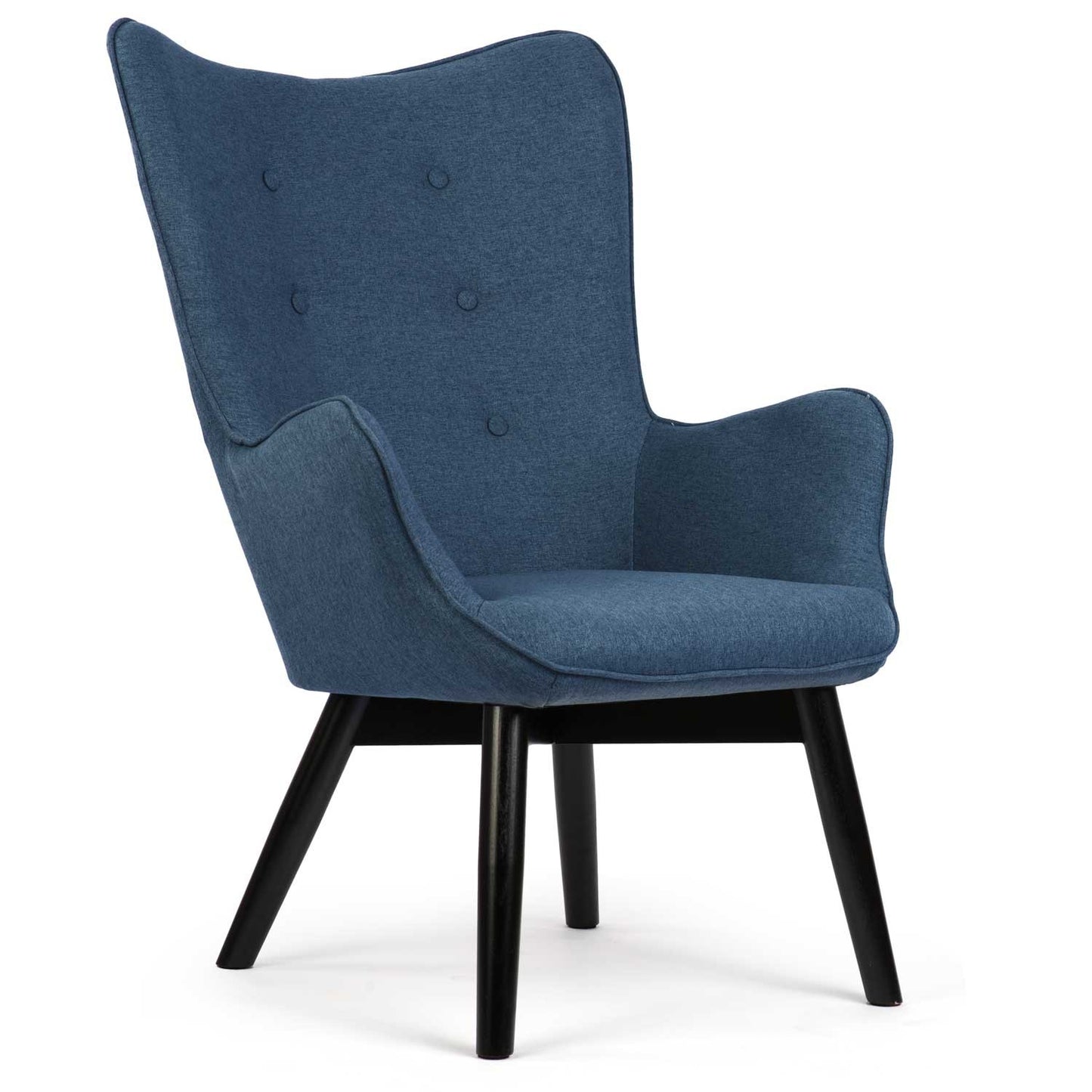 Sofatel Norse blue armchair with footstool