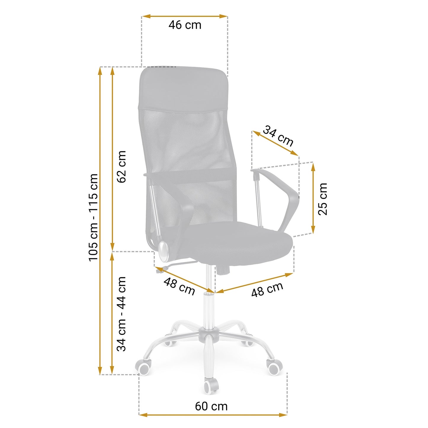 Sofatel Tamar micromesh office chair, black