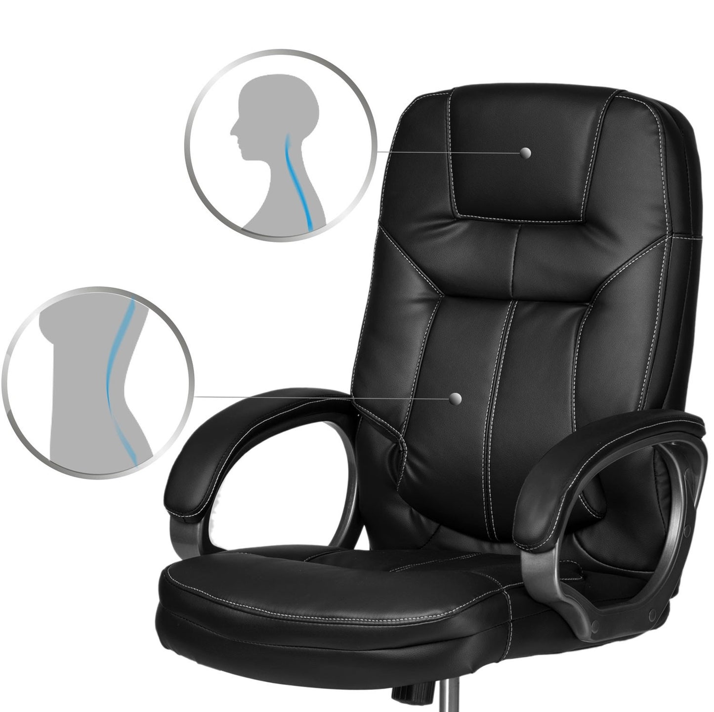 Sofotel 355 black leather office chair