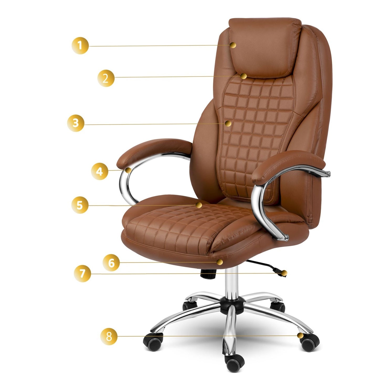 Sofotel Batory office chair - brown - 240803