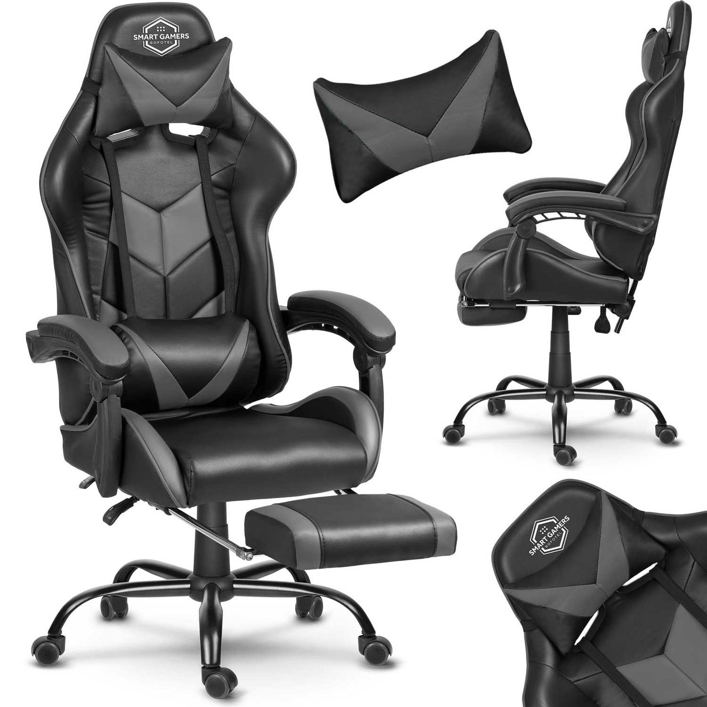 Sofotel Cerber office chair for gamer, black and gray