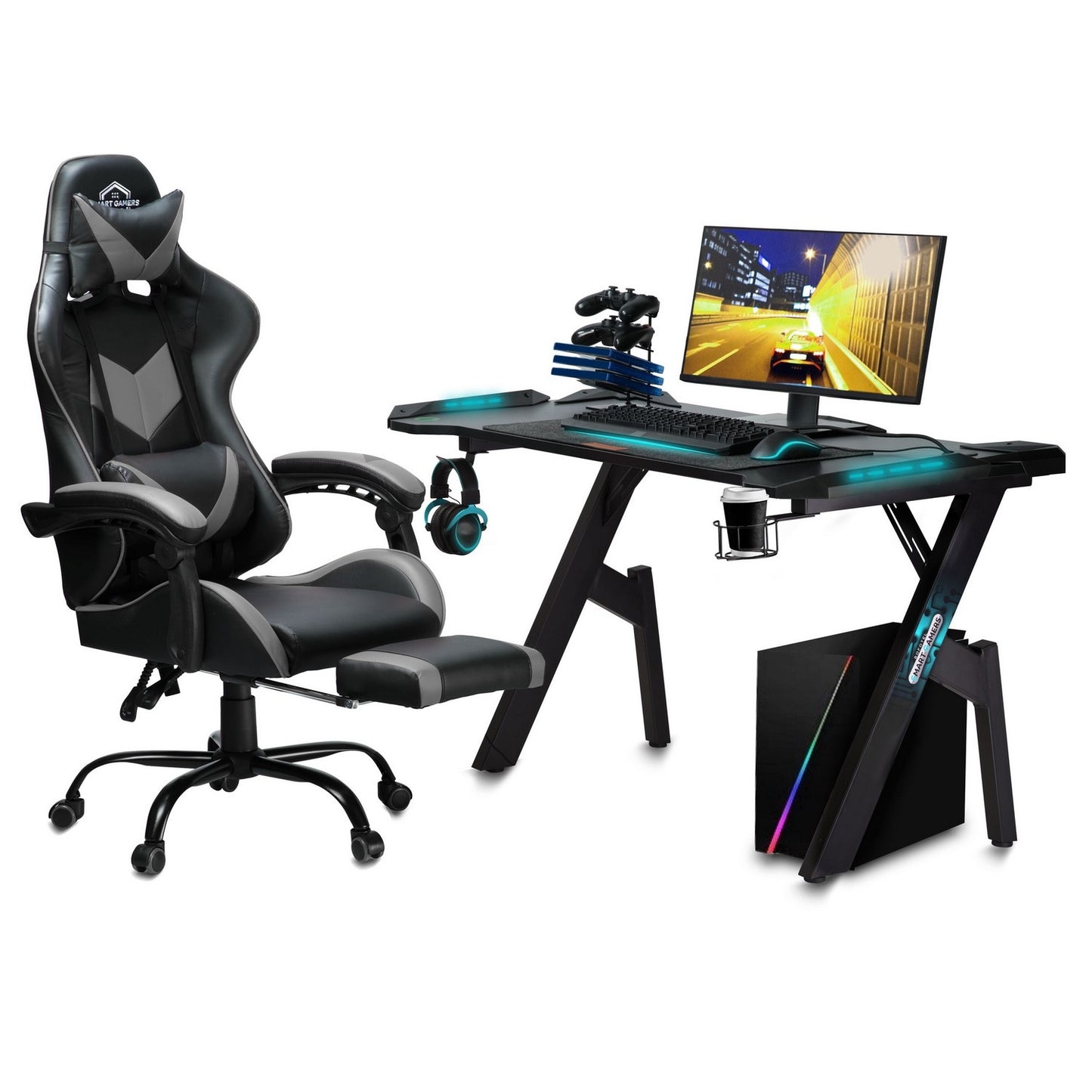 Sofotel Cerber office chair for gamer, black and gray