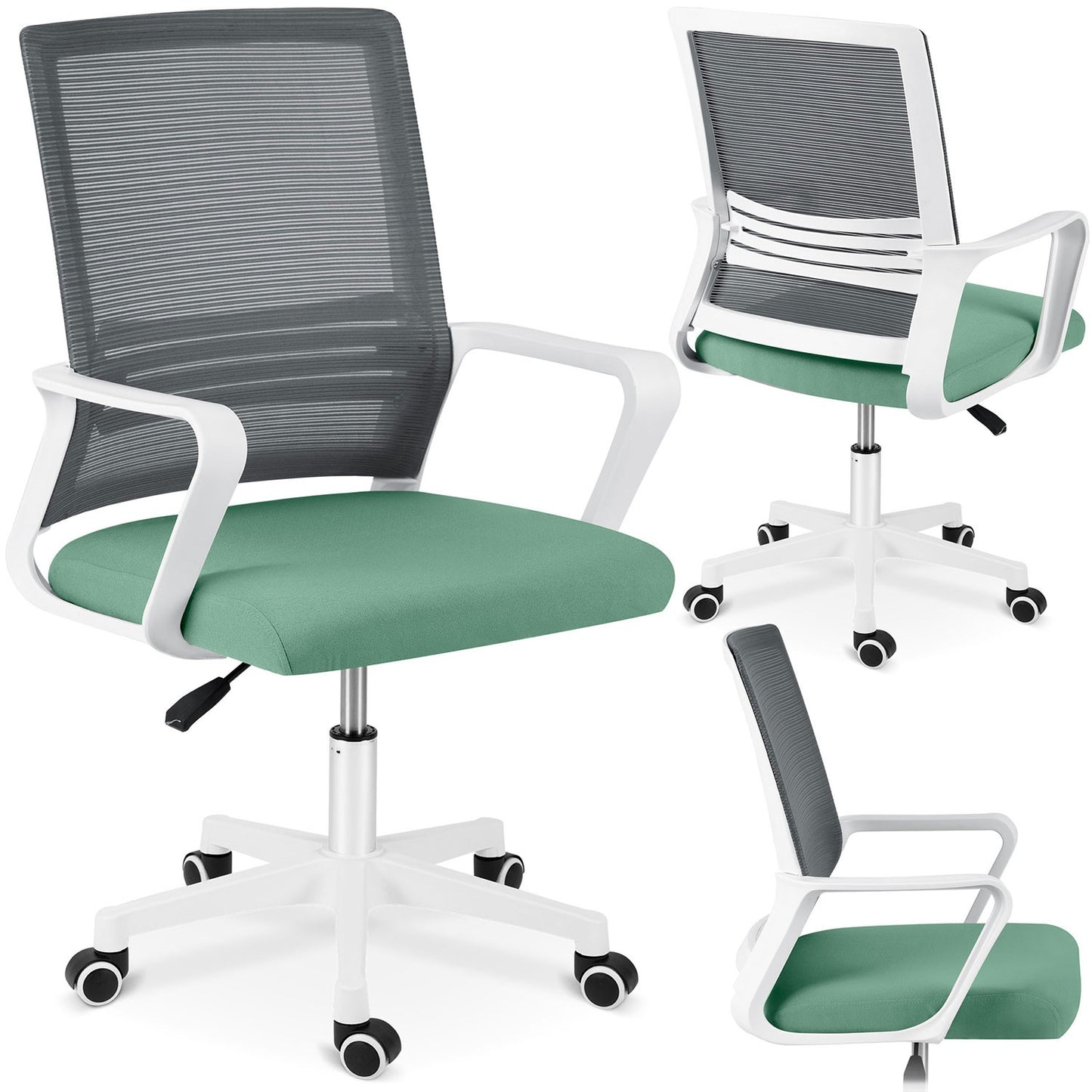 Sofotel Corta micro-mesh office chair, gray and green