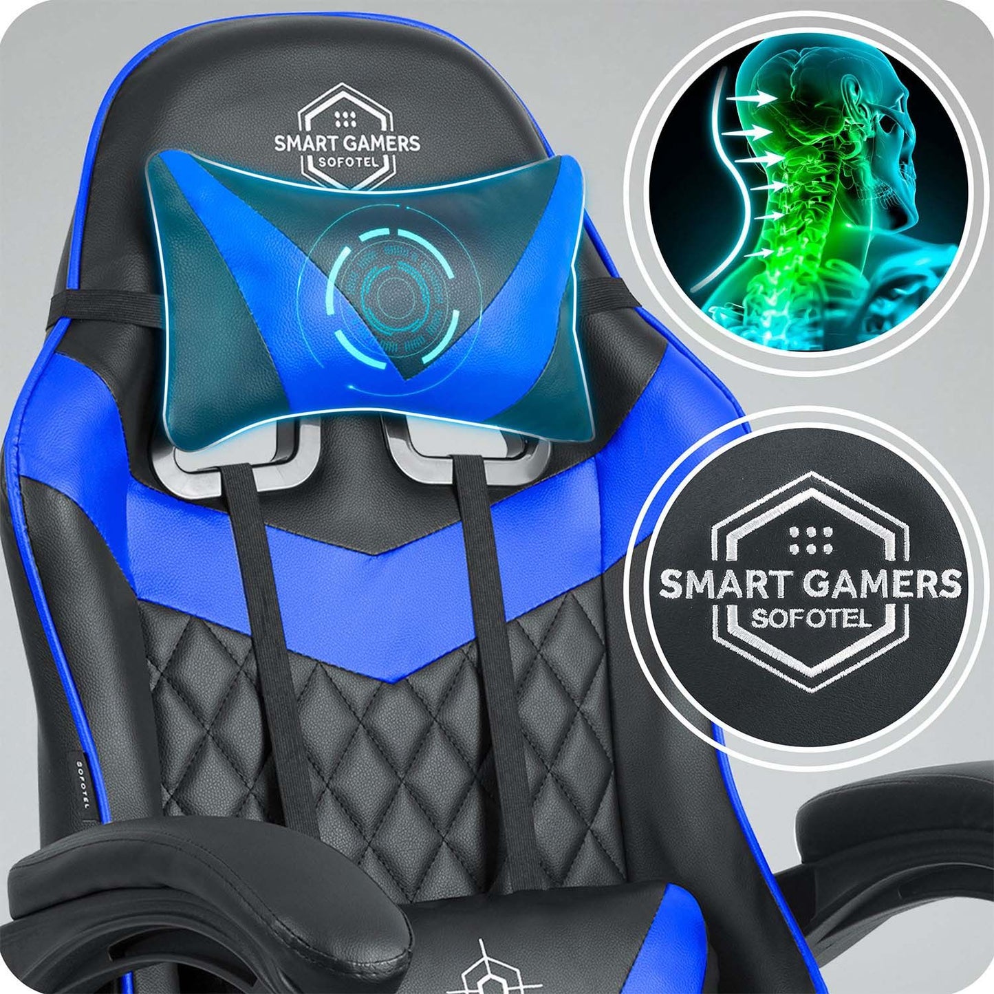 Sofotel Draknor II gaming chair black and blue