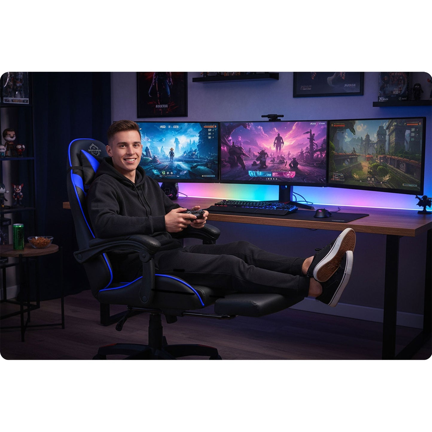 Sofotel Draknor II gaming chair black and blue
