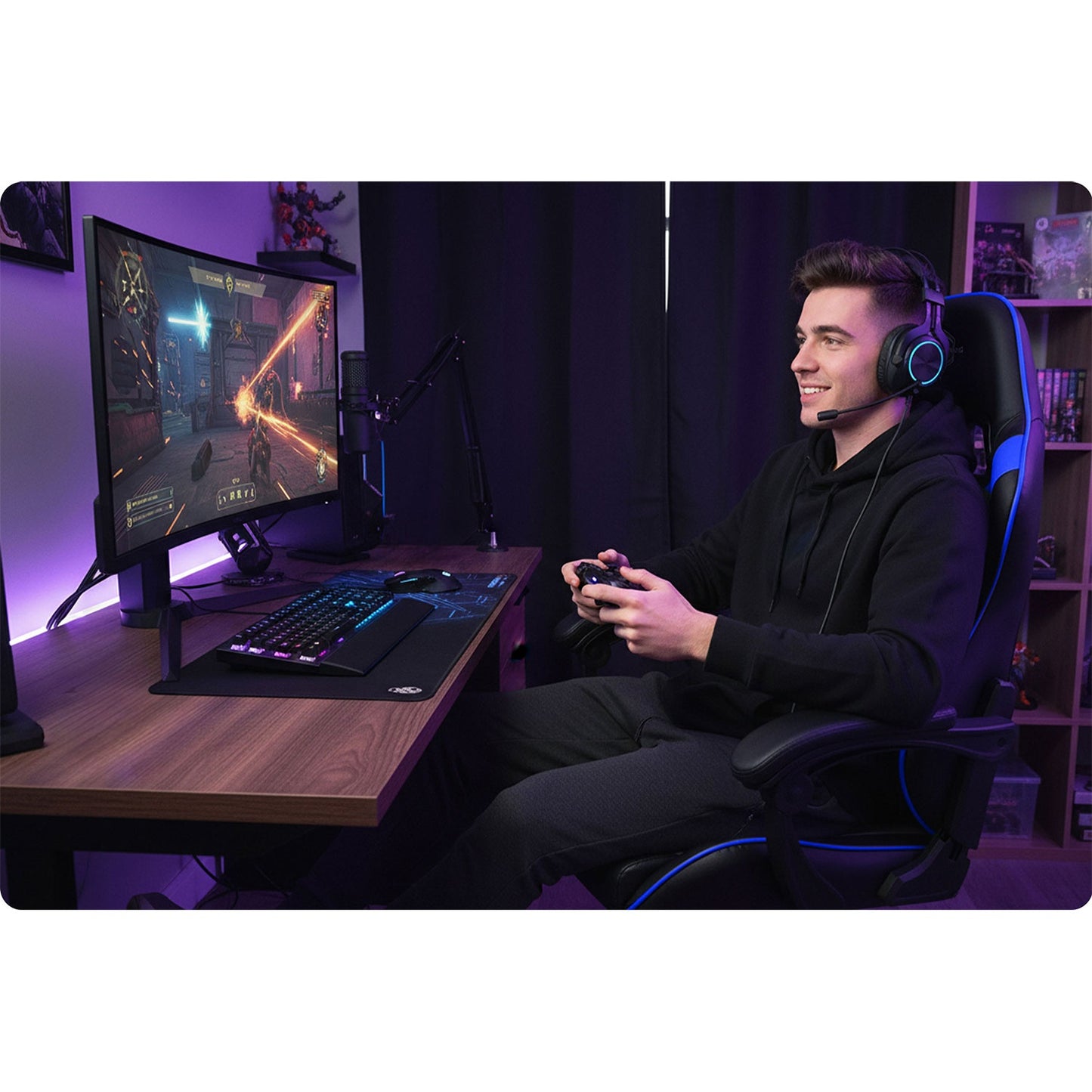 Sofotel Draknor II gaming chair black and blue