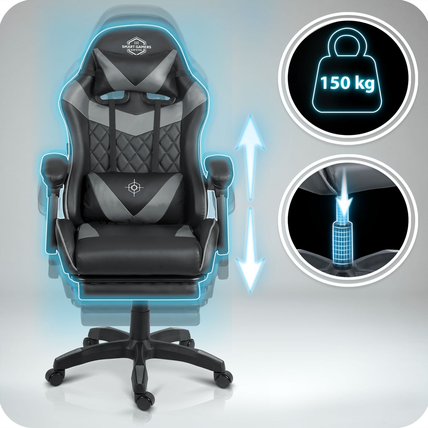 Sofotel Draknor II gaming chair black and gray