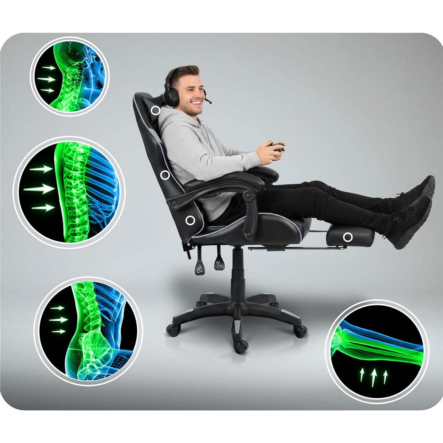 Sofotel Draknor II gaming chair black and gray