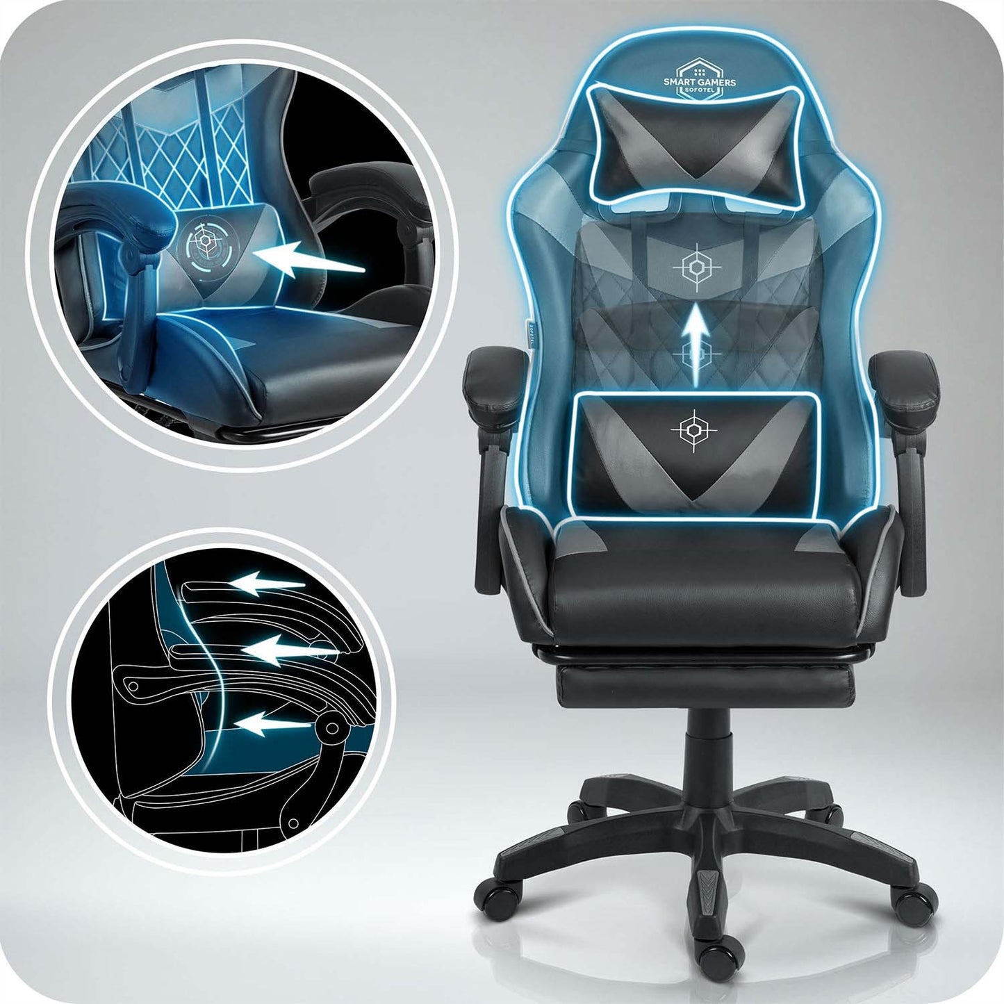 Sofotel Draknor II gaming chair black and gray