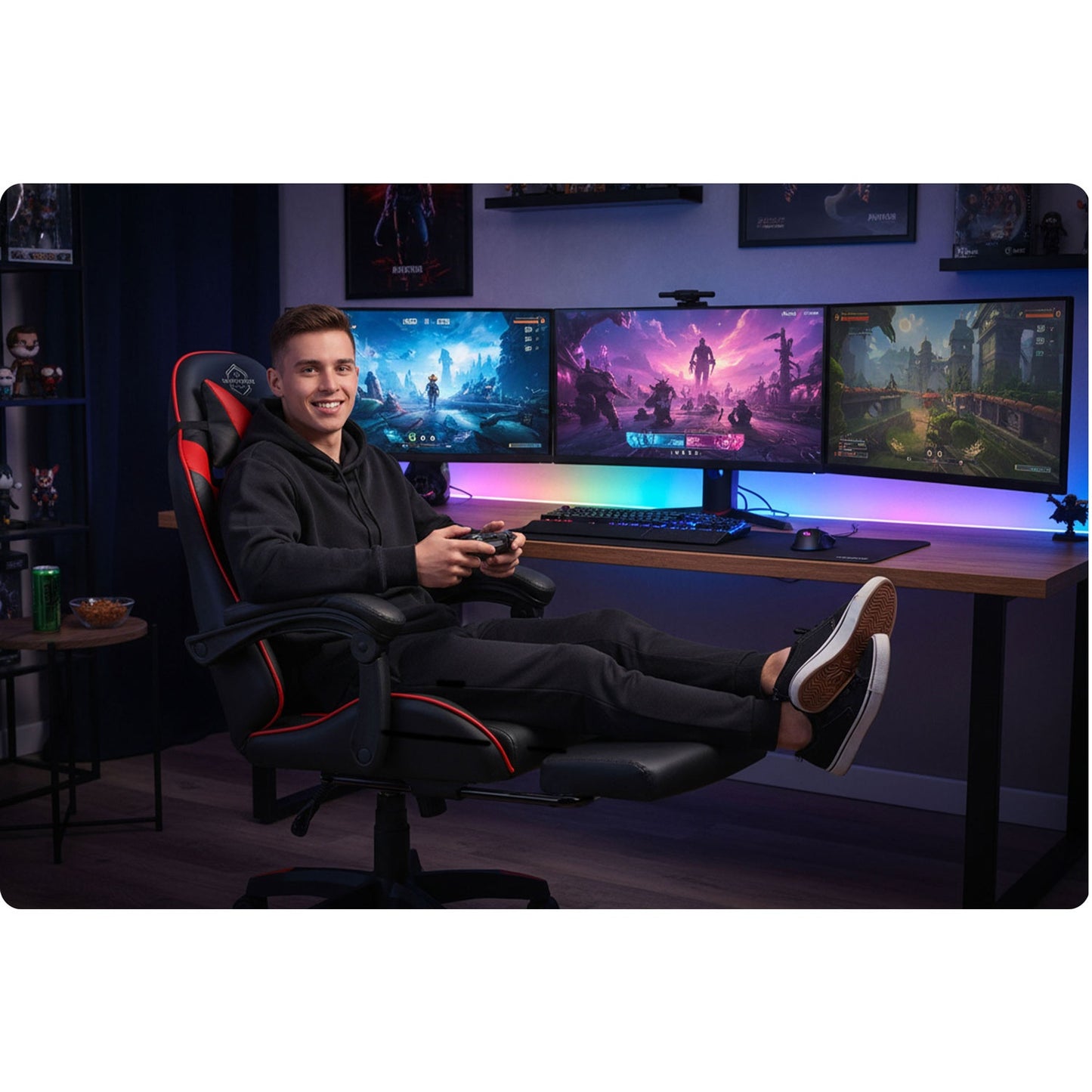 Sofotel Draknor II gaming chair black and red