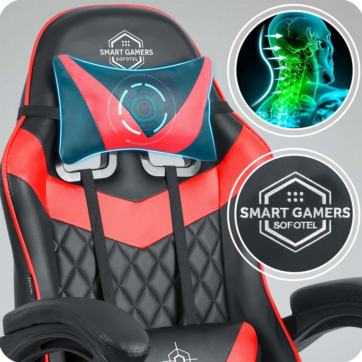 Sofotel Draknor II gaming chair black and red