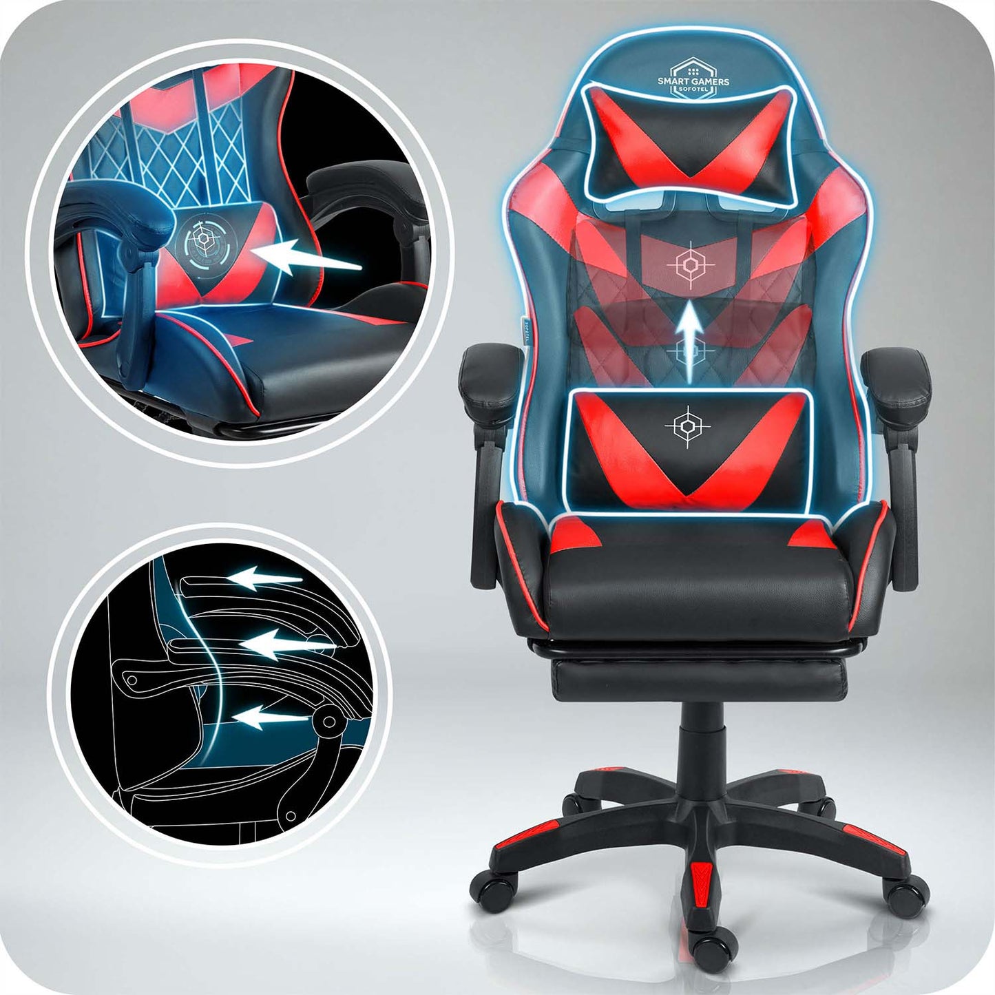 Sofotel Draknor II gaming chair black and red