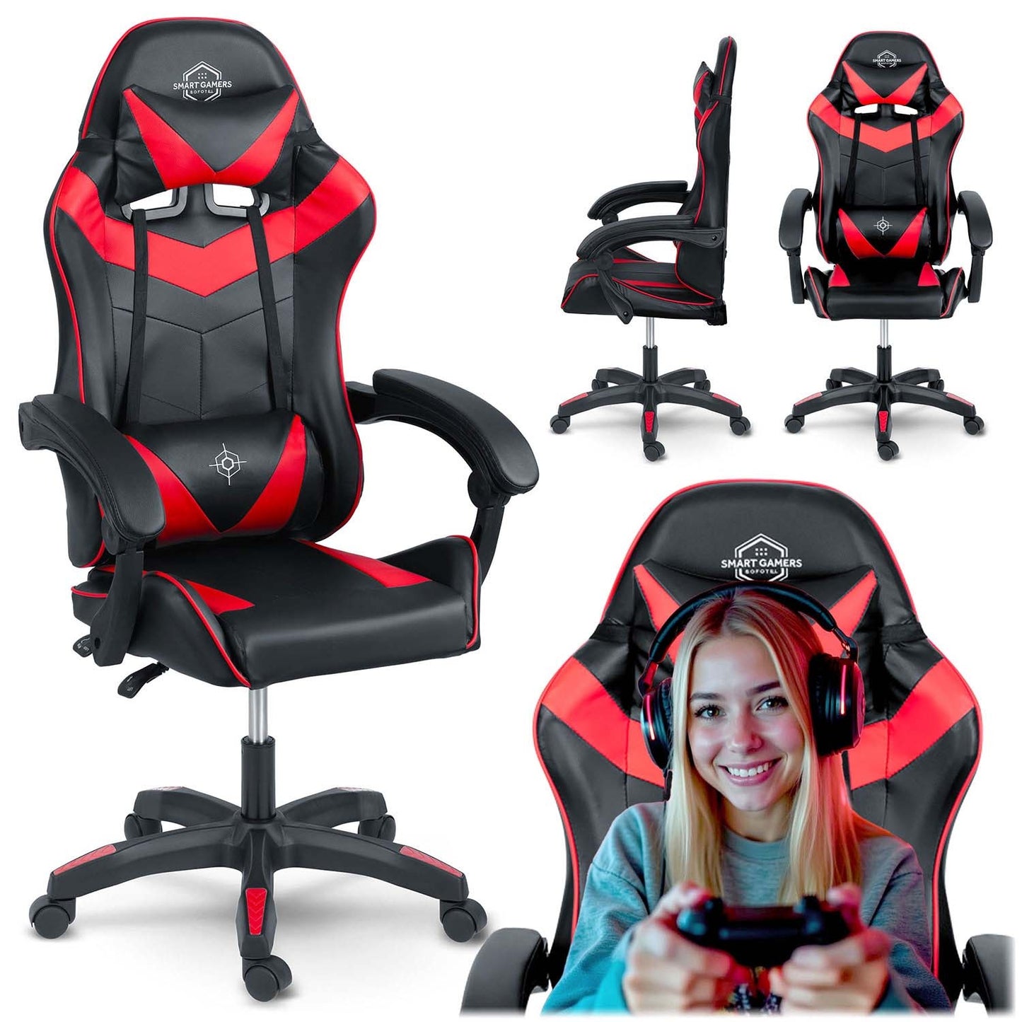 Sofotel Draknor gaming chair black and red
