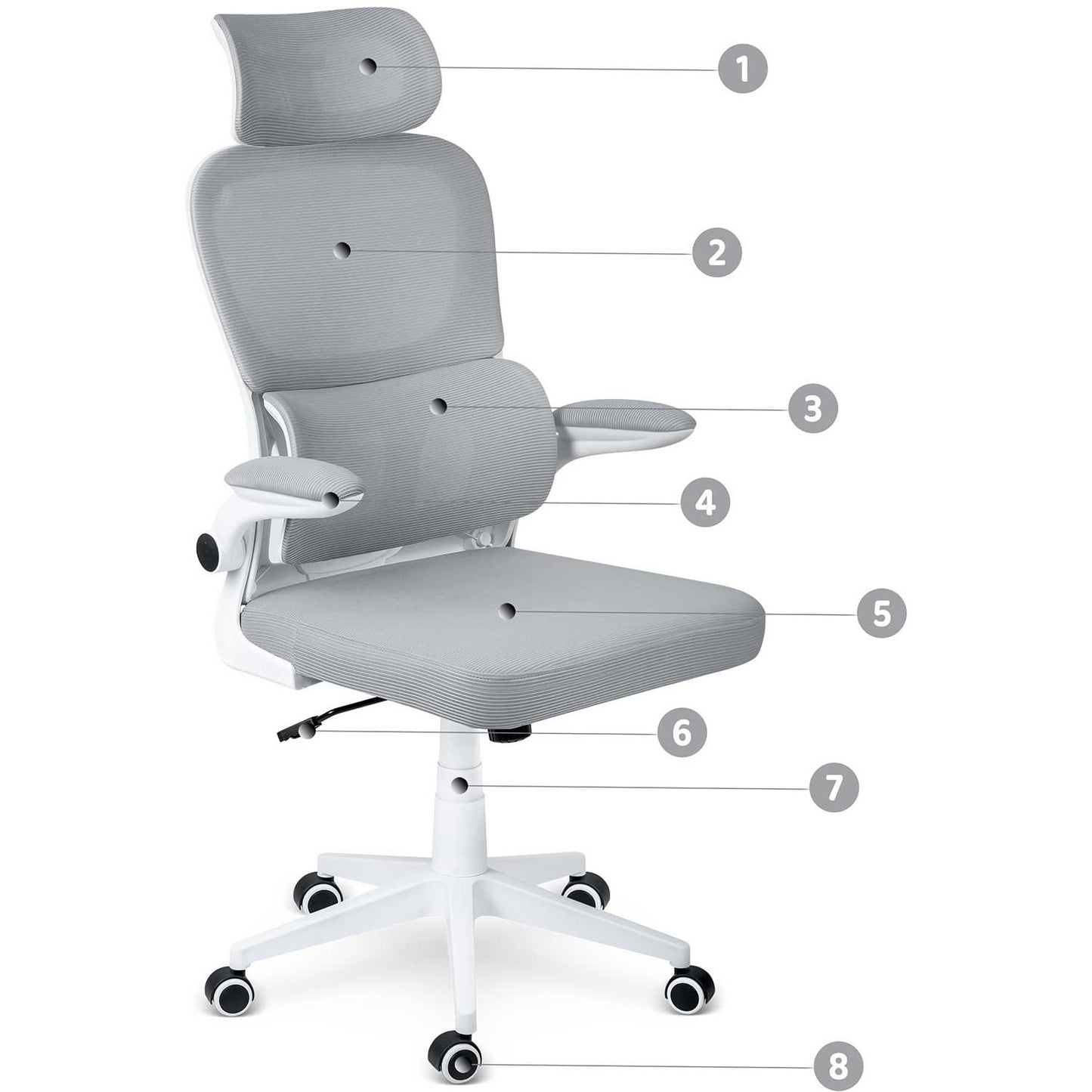 Sofotel Formax micromesh office chair, gray