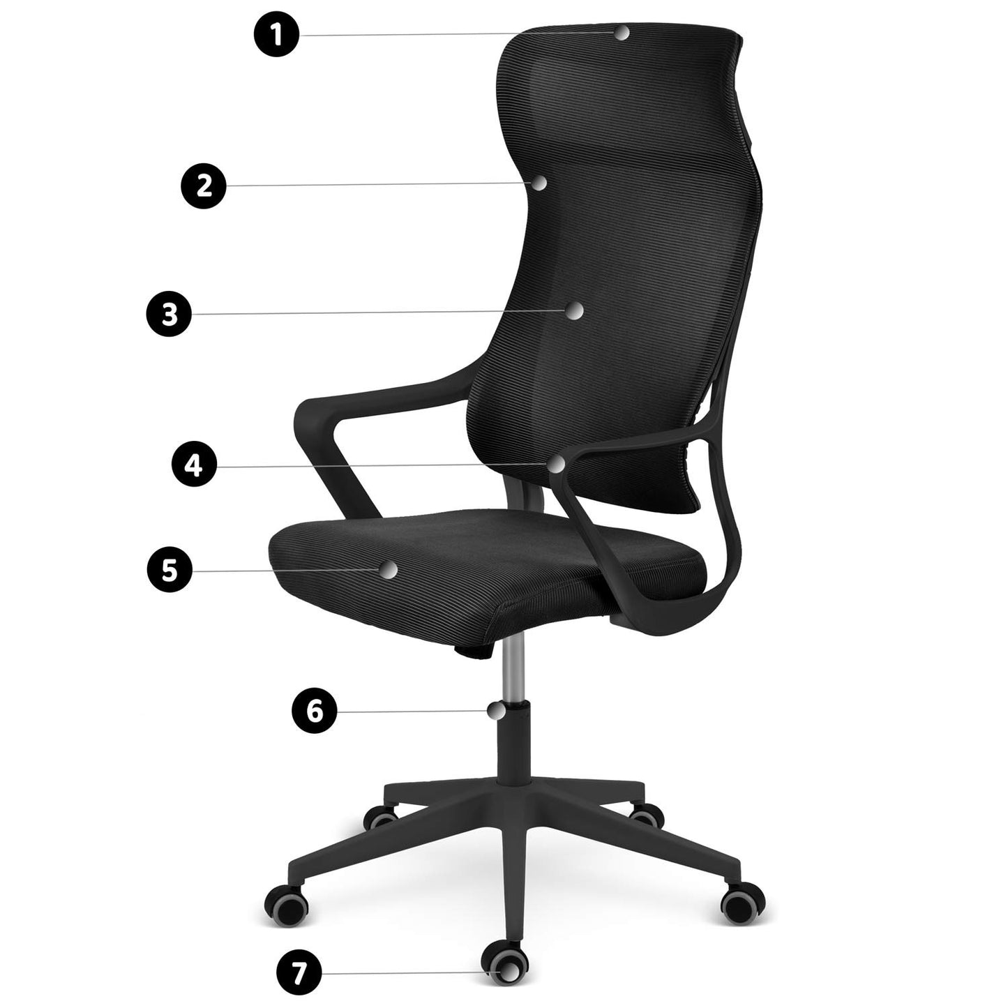 Sofotel Labi micromesh office chair, black