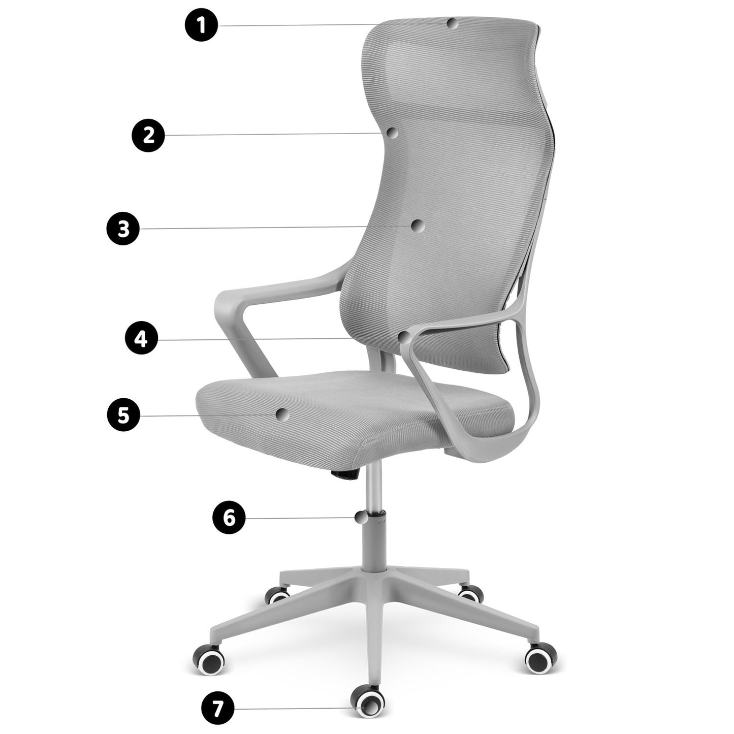 Sofotel Labi micro-mesh office chair, gray
