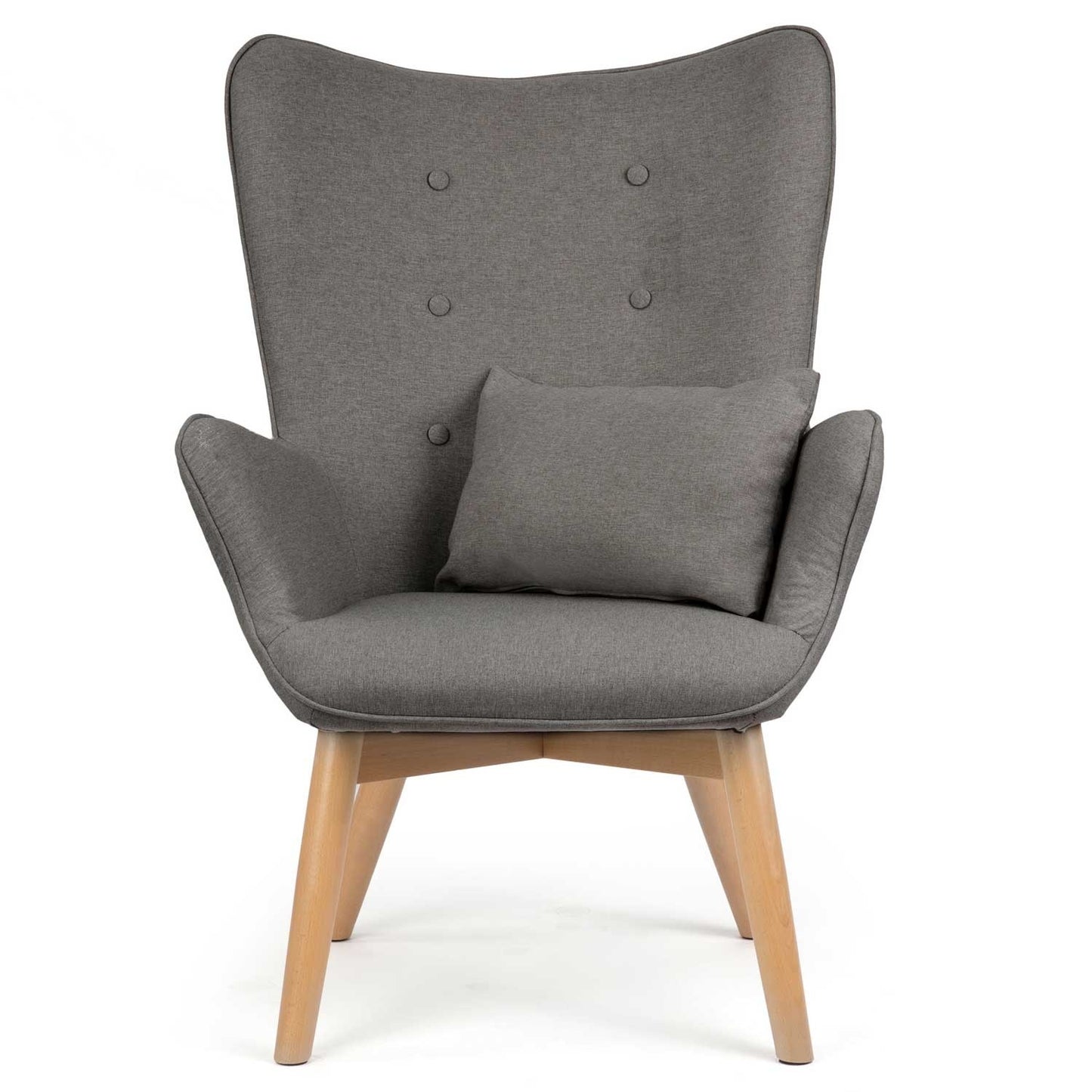 Sofotel Norse wing chair with footrest, grey