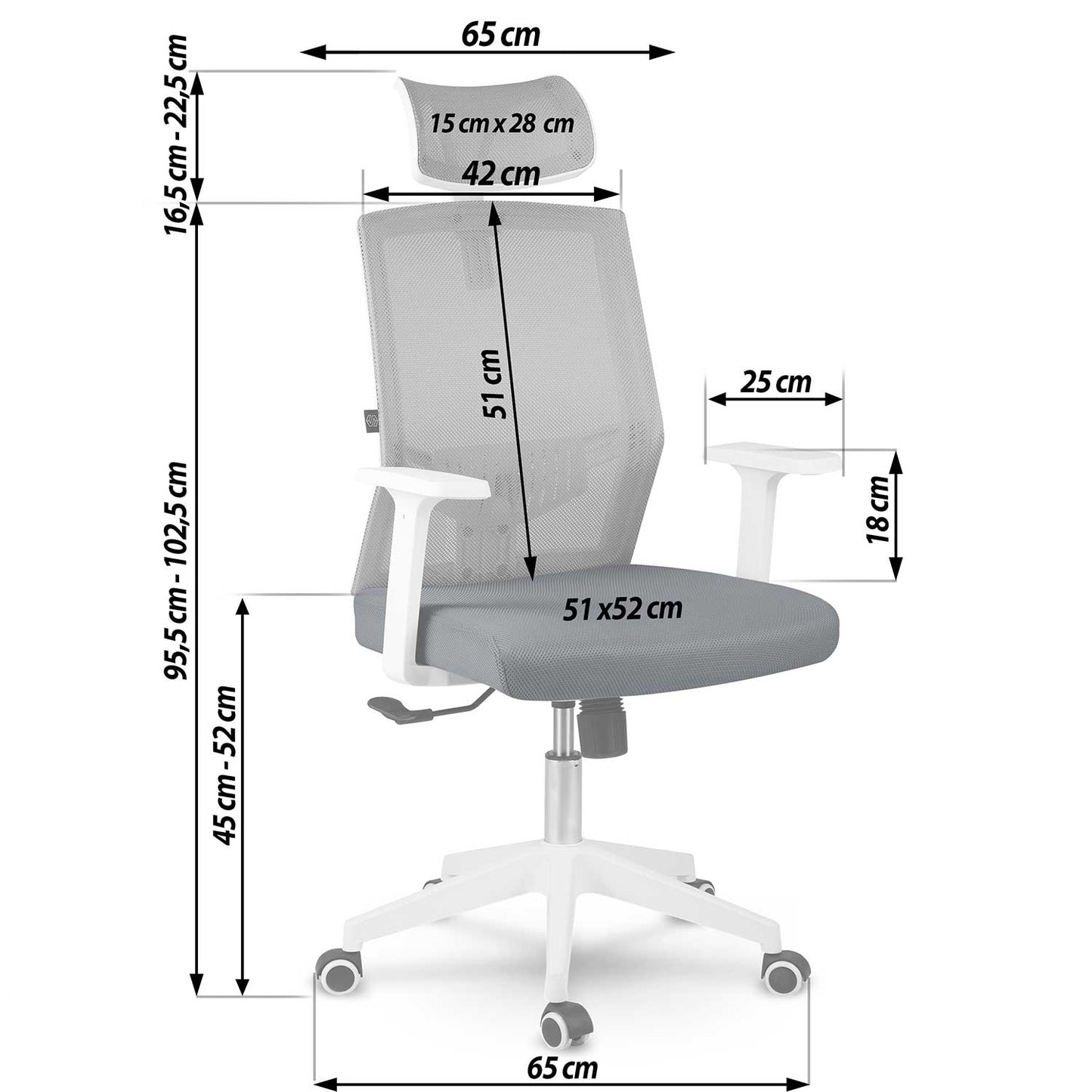 Sofotel Rotar micromesh office chair, dark gray