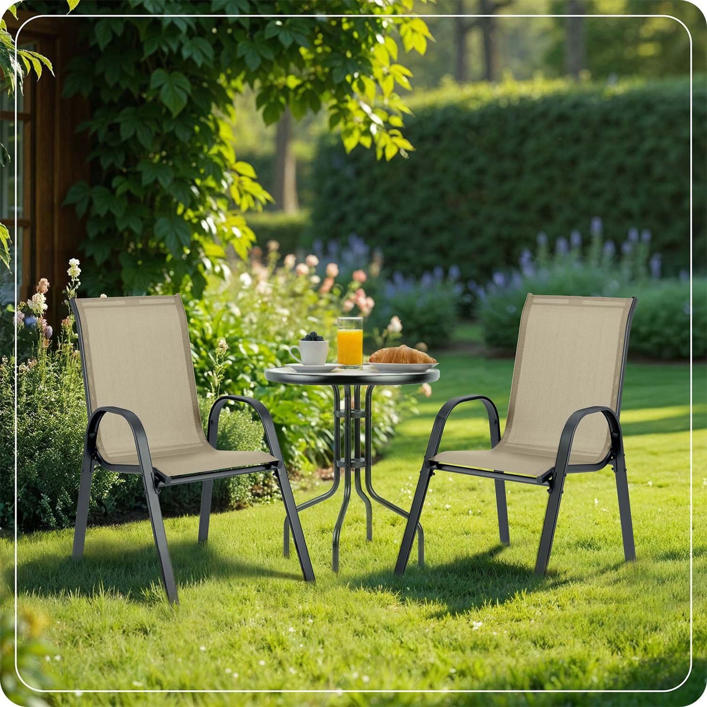 Sofotel SO-980 textile garden chairs set of 4