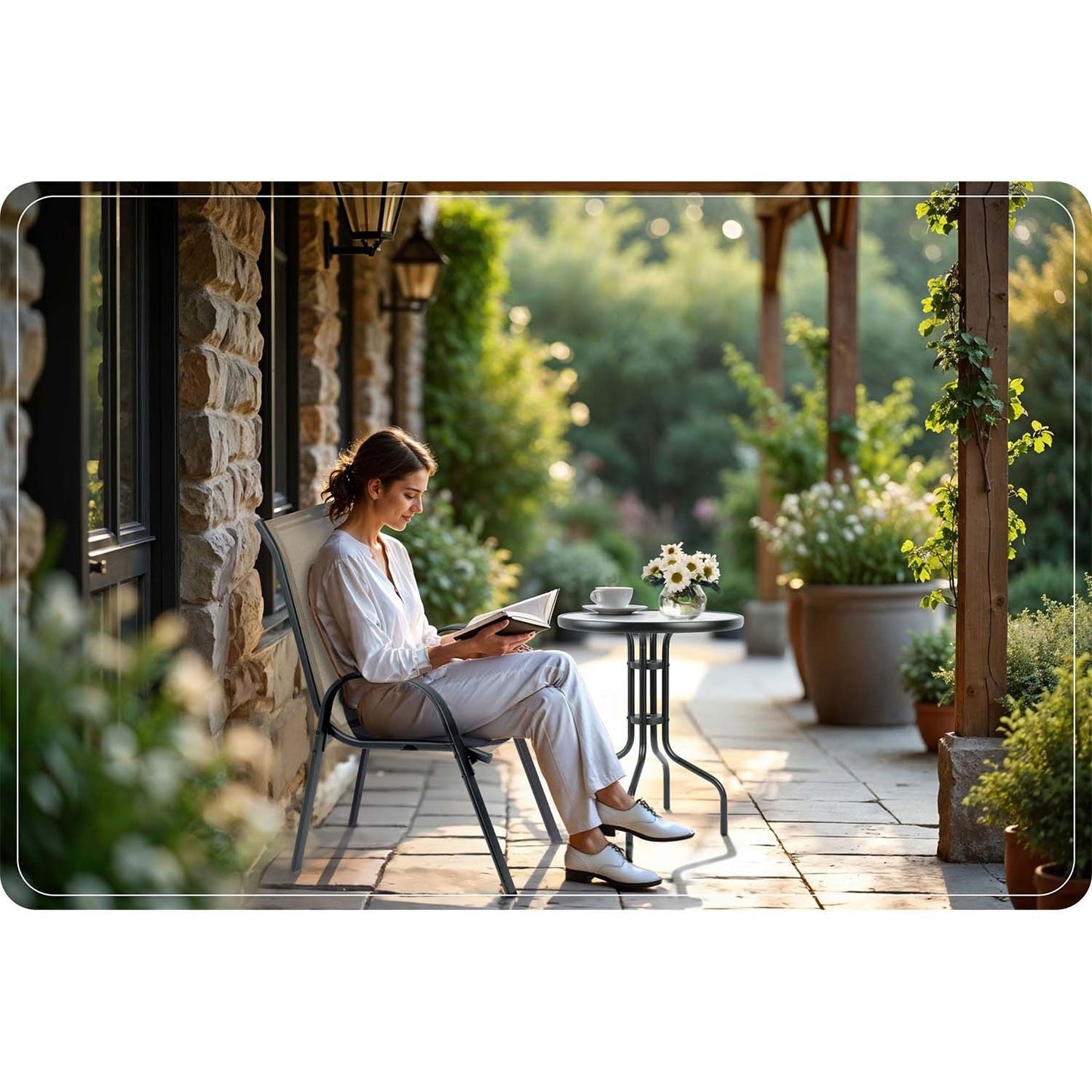 Sofotel SO-980 textile garden chairs set of 4