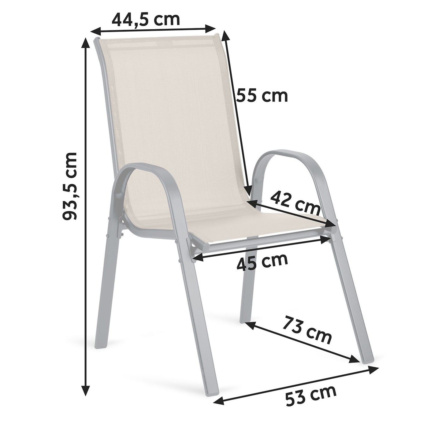 Sofotel SO-980 textile garden chairs set of 4