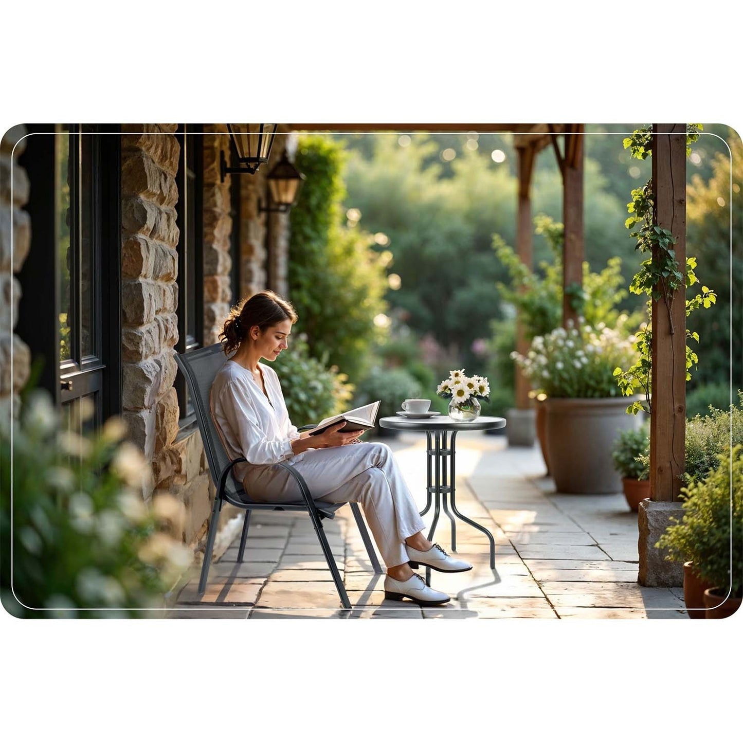Sofotel SO-980 textile garden chairs set of 4